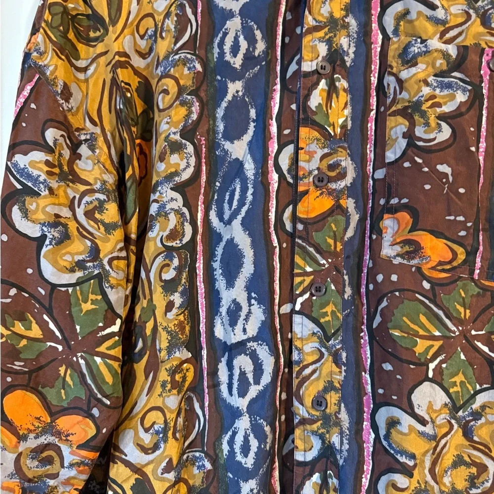 Vintage Protest 100% Silk Button Down – Men’s Small - Picture 4 of 11